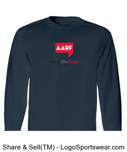 AARF Long Sleeve T-Shirt - Denim Blue Design Zoom