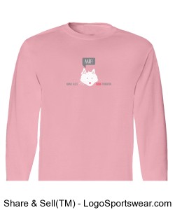 AARF Kitty Long Sleeve T-Shirt - Classic Pink Design Zoom